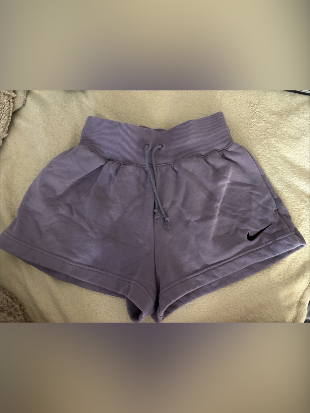 Nike Women’s Lavender Fleece Drawstring Athletic Shorts